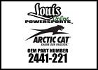 2441-221 Arctic Cat Windshield Upper Tip Out New Oem 886224908762