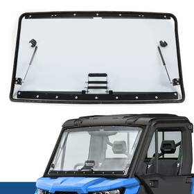 Ta1325 Aftermarket Fit Can-am Defender 2016-2024 Hd 5/8/10 Scratch Resistant Flip Windshield 3-in-1