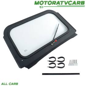 Mot3532132 All-carb Full Glass Windshield With Wiper For 08-14 Polaris Rzr 570 800 Xp 900