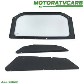 Mot3532238 All-carb For Can-am Maverick X3 2017-up Full Glass Windshield Black Without Wiper