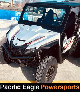 Yamwol21-aw1 Alpha Windshields 2021 Yamaha Wolverine X2/x4 Vented Laminated Dot Glass Windshield