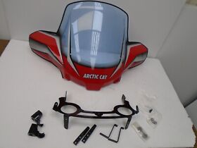 0436-981 Arctic Cat Atv Quick Release Windshield Kit Black Red Silver