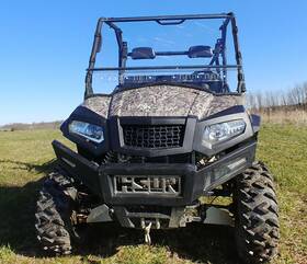 Pep-his555-lg2-clr Bennche Cowboy 500 / 700 Premium 2-piece Vented Lexan Windshield With Loop Clamps