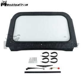 Bou4531792 Boutiquetrove Fit For Polaris Rzr 800 Xp 900 570 Full Glass Windshield With Wiper Black Atv