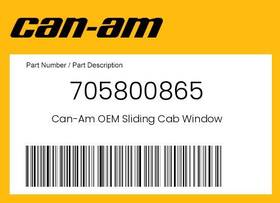 705800865 Can-am Genuine Sliding Cab Window -