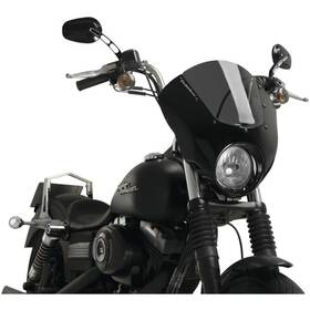 Cup0023f Custom Acces Dark Night Semi-fairing - Smoke For Harley-davidson Fxdb