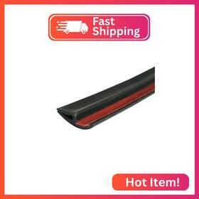 Edgeseal Esh74blkua Car Front Windshield Window Rubber Seal Strip Moulding Trim 15ft/4.6m Universal