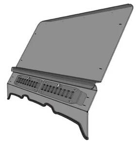 50-40158 Falcon Ridge Aero Vent Windshield 2004-2009 Polaris Ranger 500 700