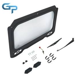 Gre166605 Gggreatparts For Polaris Rzr 900 1000 Turbo 2014-2018 Full Glass Windshield With Wiper Front