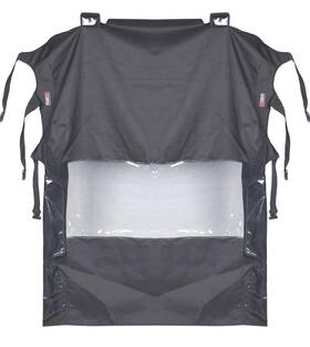 18044a Goldfire Black Oxford Polaris Ranger 400/500/800 Roof Soft Top Rear Clear Dust Panel Mid
