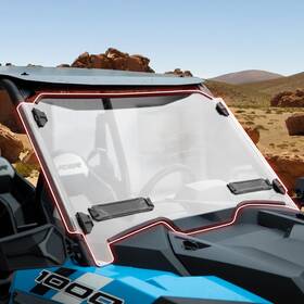 Hkrzrxpfw1u Haka Tough Utv Front Full Windshield For Polaris Rzr Xp 1000 Clear