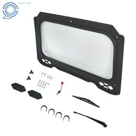 Hp99963 Happy19star For Polaris Rzr 900 1000 Turbo 2014-2018 Full Glass Windshield With Wiper Front