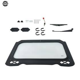 Hgf133284 Home-garden-fix New Turbo Full Glass Windshield With Wiper Fit For Polaris Rzr Xp 2016 2017 2018