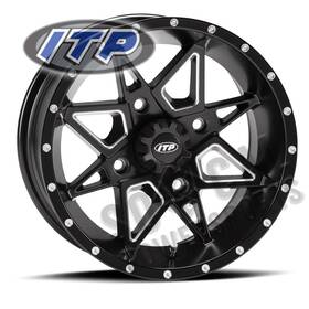 Iw-3415-140973 Itp Storm 15x7 4/110 Tornado Blk 5 2 Yfm700fgple Grizzly Fi 4wd Eps Le Irs 2018