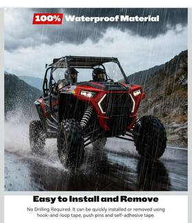 B0fnmnb8y2 Jerbor Soft Windshield Snow-proof And Rain-proof Fit For Polaris Rzr Xp 1000 2014-2023