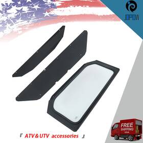Jp69783w Jopow 17-24 For Can Am Maverick X3 Full Glass Windshield With Sun Visor Uv Protect