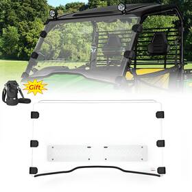 25852 Kemimoto 2-in-1 Vented Front Windshield Pc For John Deere Gator Xuv 550/560e/590i E M S4