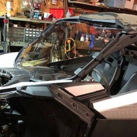 5656 Kemimoto Front Full Windshield Pc Uv Protect For 2017-2024 Can Am Maverick X3 / Max