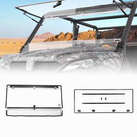 1000xl Kemimoto 664404434139 Utv Vented Front Rear Windshield Clear For 2021-2025 Cfmoto Uforce 1000/1000xl