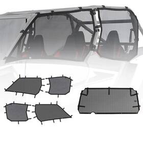 Kemimoto 722047879332 Upper Rear Window Net Mesh Windshield For Polaris 2024 Rzr Xp 4 1000