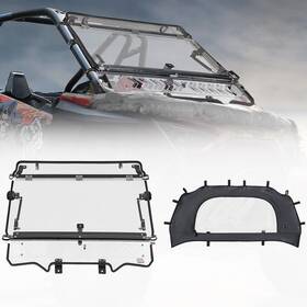 Kemimoto 769293970024 3-in-1 Fold Flip Windshield Soft Rear Window For Polaris Rzr Pro Xp 2020-2024