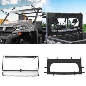 87654 Kemimoto 2-in-1 Vented Flip Front Rear Window For Cfmoto Uforce 1000/xl 2021-25