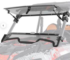 Kemimoto B00110-15644-cl Polaris Rzr Xp 1000 2019-2023 Flip Up Windshield 2-in-1 Hard Coated