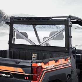 B0110-00803bk Kemimoto Upgraded Rear Windshield Window For Polaris Ranger Xp 1000 / Crew 2017