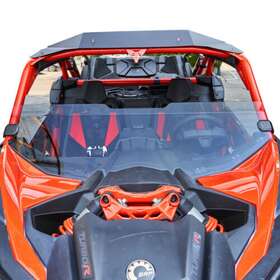 B0110-02902cl Kemimoto Utv Half Front Windshield Windscreen For Can Am Maverick X3 Turbo R Max 2017-23