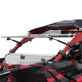 B0110-06702cl Kemimoto Front Flip Windshield Scratch Resistant 2-in-1 For Can-am Maverick X3 2017-2023