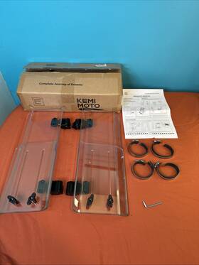 B0110-11001cl Kemimoto 2pc Wind Deflector/side Wing Kit For 1.5-2-2 Inch Roll Bars On Utvs
