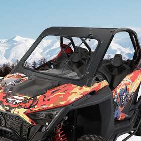 B0110-12101bk Kemimoto Glass Utv Front Full Windshield With Manual Wiper For Rzr Pro Xp 2020-23