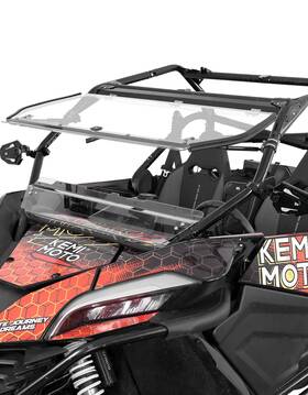 B0110-15626-cl-ey Kemimoto Upgraded 2-in-1 Filp Up Split Windshield Hard Coated For Cfmoto Zforce 950 20-24