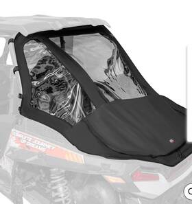 Kemimoto B0110-15657-bk Utv Rear Soft Windshield With Cargo Bed Cover Polaris Rzr Xp 1000 / 4 2014-2023