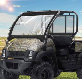Km3b0110-14401bk Kemimoto Utv Windshield Kawasaki Mule 600 610 Xc Se 2005-2016 Clear