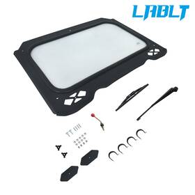 Om299889oc Lablt Full Glass Windshield With Wiper Front For 2014-2018 Polaris Rzr Xp 1000