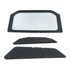 Qs533168qr Lablt Full Glass Windshield Black Without Wiper For 2017-up Can-am Maverick X3