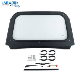La1899354cm Labworkauto Full Glass Windshield With Wiper For 2008-2014 Polaris Rzr 800 Xp 900 570 Black