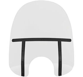 Mem3310 Memphis Shades Fats Windshields 19inch With 7inch Cutout Clear Polished Straps