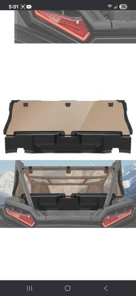 Momirac231utv Momirac Polaris Rzr Xp 1000/ 4 1000 2024 Rear Coat Poly Windshield For