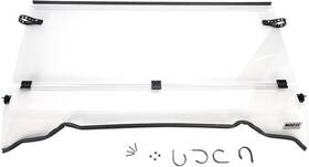Lema100-0012 Moose Ob Utv Folding Windshield For 01-08 Polaris Ranger 500