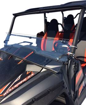Lema100-0042 Moose Offroad Full Folding Windshield - Wolverine