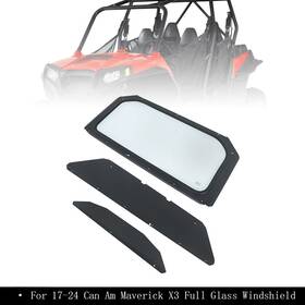 Rdb89721t Munirater 17-24 For Can Am Maverick X3 Full Glass Windshield With Sun Visor Uv Protect