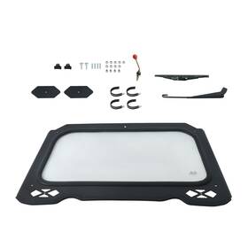 Gs3098853fe Muparkt Utv Full Glass Windshield Front &wiper For Polaris Rzr 1000 S 2016 2017 2018