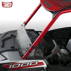 9328-n375234-utv National Cycle Low 3d Windshield For 2014-2017 Polaris Rzr Xp 4 1000 Eps Utv