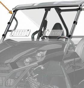Nationwide Abg539-utv Vented Full Windshield For 2016-24 Kawasaki Teryx 800 2/4 Seat Scratch Resistant