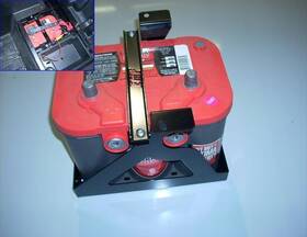 10108 Ncg Battery Tray Steel Black Powdercoated Hold-down Polaris Each