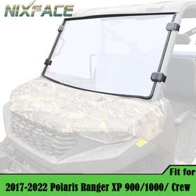 3262 Nixface Front Full Windshield Pc For 2017-23 Polaris Ranger Xp 900/1000/ Crew