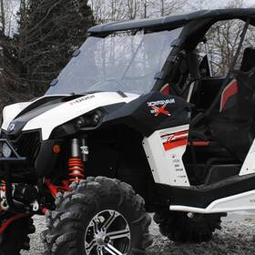 5468949 Oumurs For Can Am Maverick Max 1000r 2013-2018 Full Windshield Windscreen With 4 Clamps