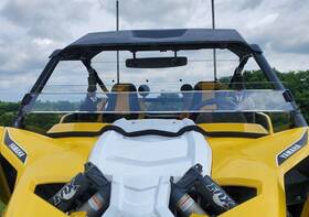 65698 Pacific Eagle Powersports Yamaha Yxz Half Windshield With Quick Straps Fit For 2016-2018